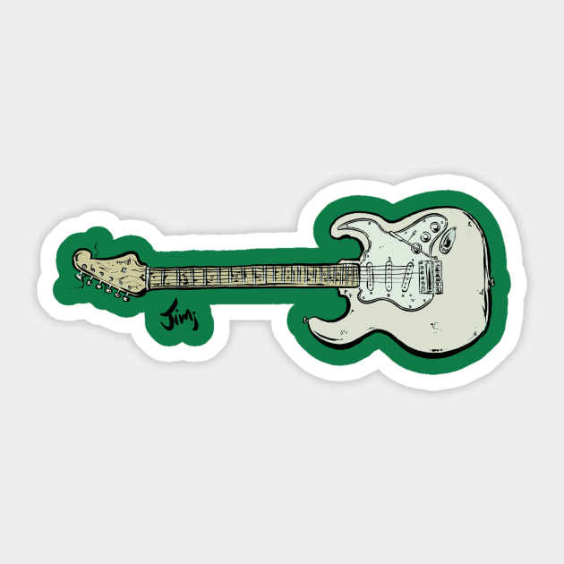 Woodstock Strat Sticker by MShannon55